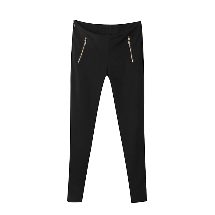 TWO SIDE ZIP SKINNY TROUSERS - product image  