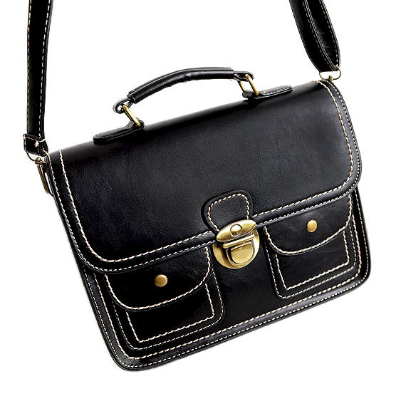 VINTAGE DOUBLE POCKET SATCHEL BAG - product image  