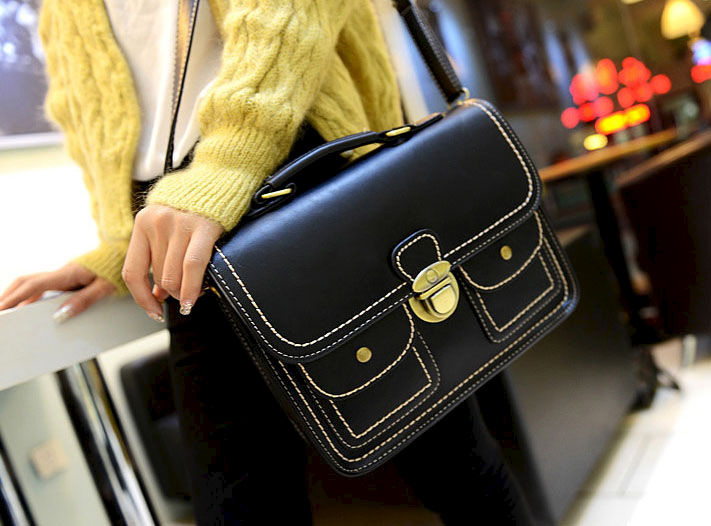 VINTAGE DOUBLE POCKET SATCHEL BAG - product image  