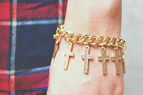 SHINY MULTI CROSS BRACELET - product image  