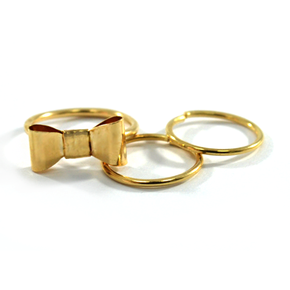 MINI CHARMS ABOVE KNUCKLE RING SET - product image  