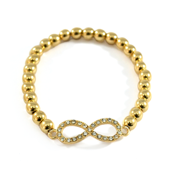 CRYSTAL CHARM WITH BEADS BRACELET - product image  