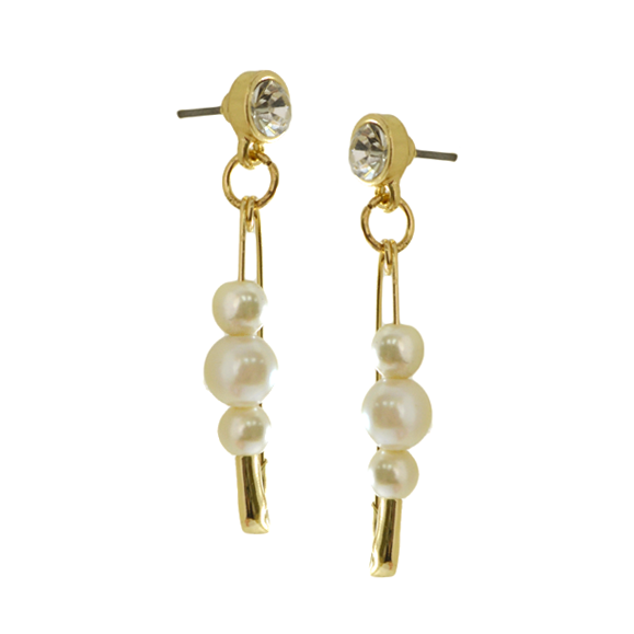 PIN WITH PEARL EARRINGS - product image  