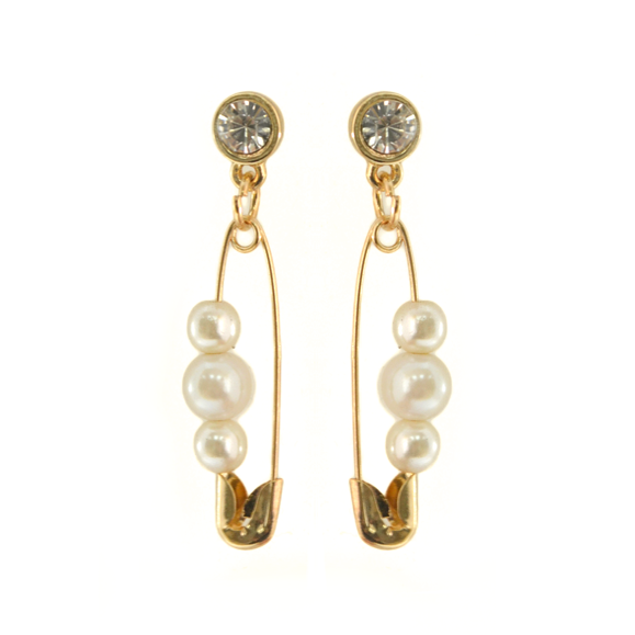 PIN WITH PEARL EARRINGS - product image  