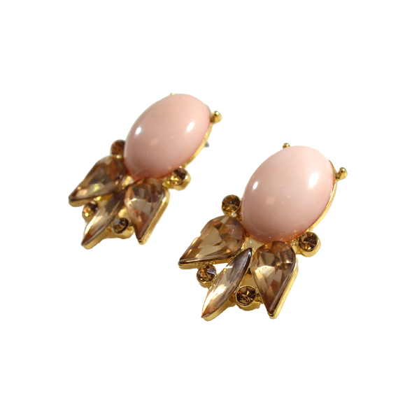 OVAL WITH CRYSTAL EARRINGS  - product image  
