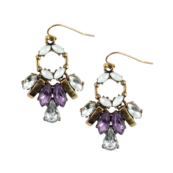 CRYSTALS DROP EARRINGS - product image  