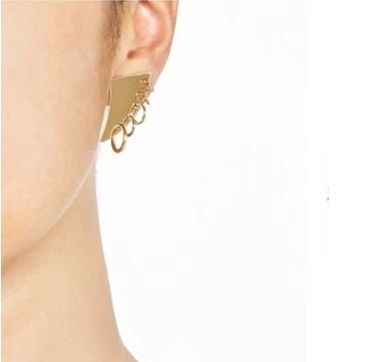 HORN WITH HOOPS EARRINGS - product image  