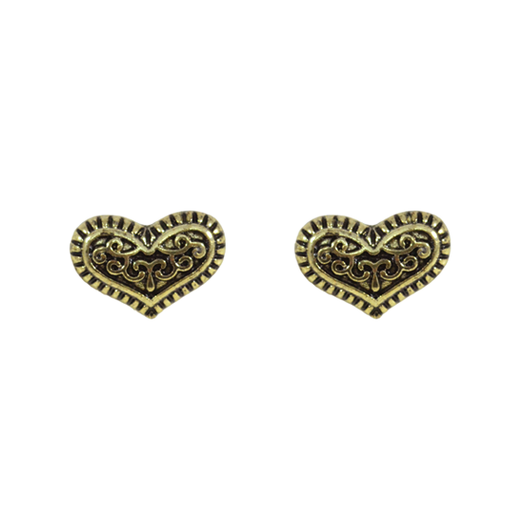 VINTAGE HEART EAR STUD - product image  