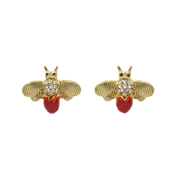 CRYSTAL BEE EAR STUD - product image  