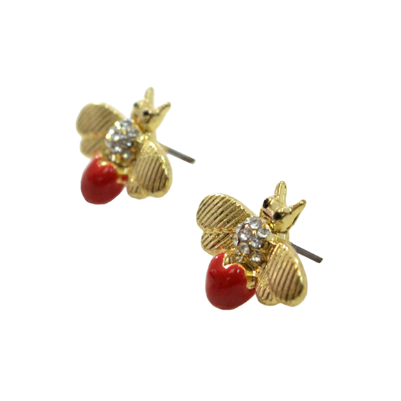 CRYSTAL BEE EAR STUD - product image  
