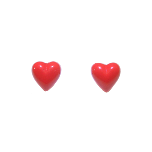 RED HEART STUD EARRINGS - product image  