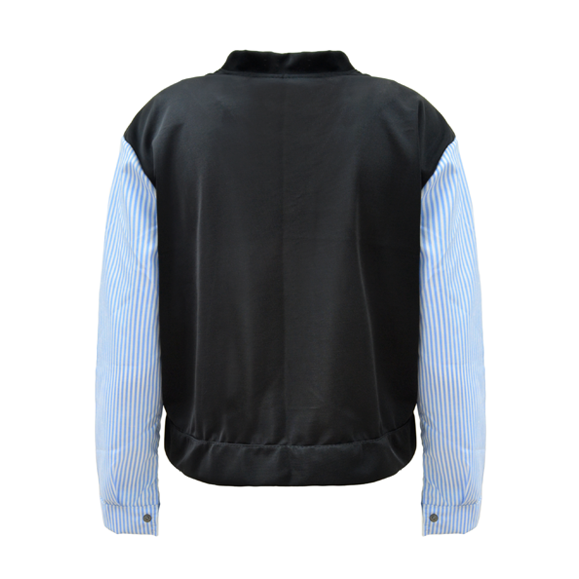 STRIPES SLEEVES BASEBALL JACKET - product image  