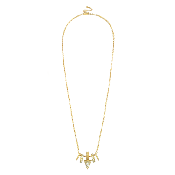 CRYSTAL CHARM AND ARROW NECKLACE - product image  