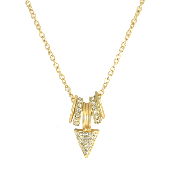 CRYSTAL CHARM AND ARROW NECKLACE - product image  