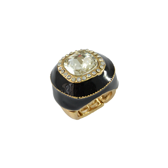 BLOCK CRYSTAL CHUNKY RING - product image  