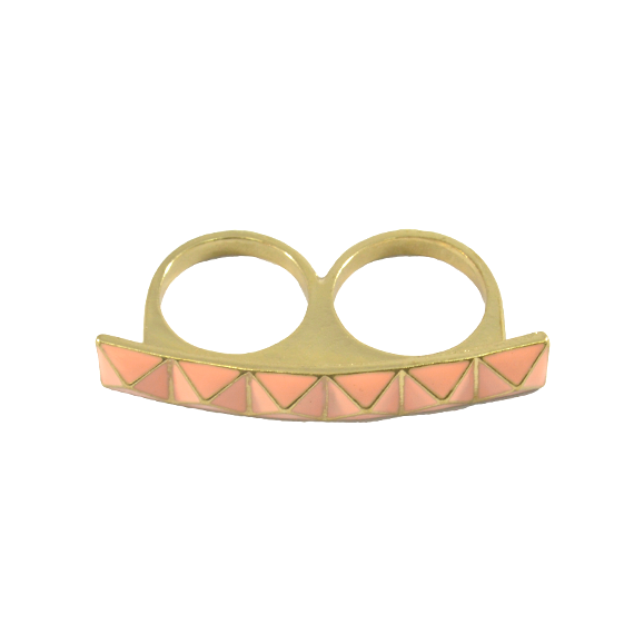 PINK PYRAMID DOUBLE RING - product image  