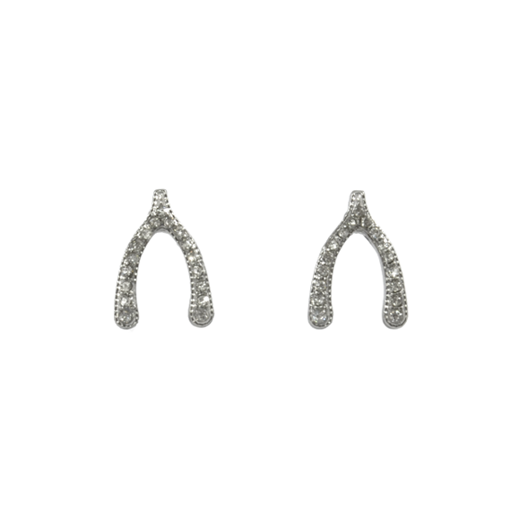 CRYSTAL WISHBONE EARRINGS - product image  