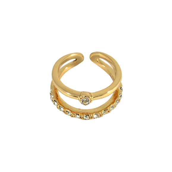 DOUBLE LAYER CRYSTAL RING - product image  