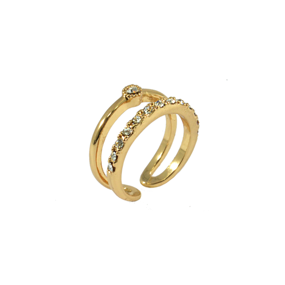 DOUBLE LAYER CRYSTAL RING - product image  