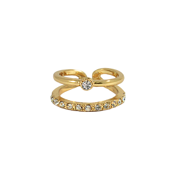 DOUBLE LAYER CRYSTAL RING - product image  