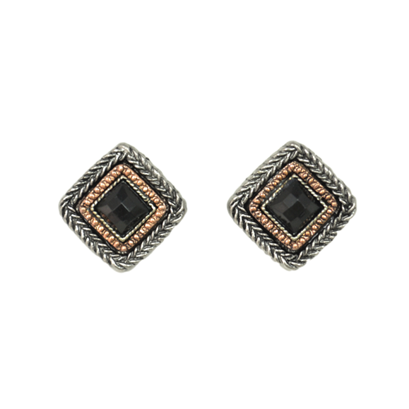 SQUARE CRYSTAL EARRINGS - product image  