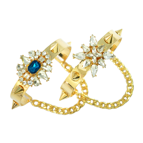 CRYSTAL WITH SPIKE BANGLE - product image  