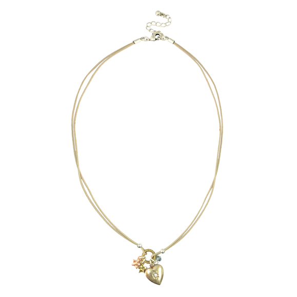 HEART WITH MINI STARS CHARM NECKLACE - product image  