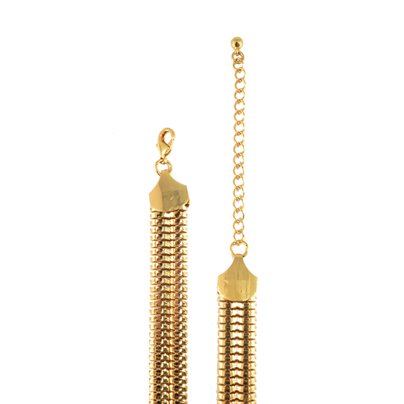 FLAT CHAIN WITH LARGE CRYSTAL NECKLACE - product image  