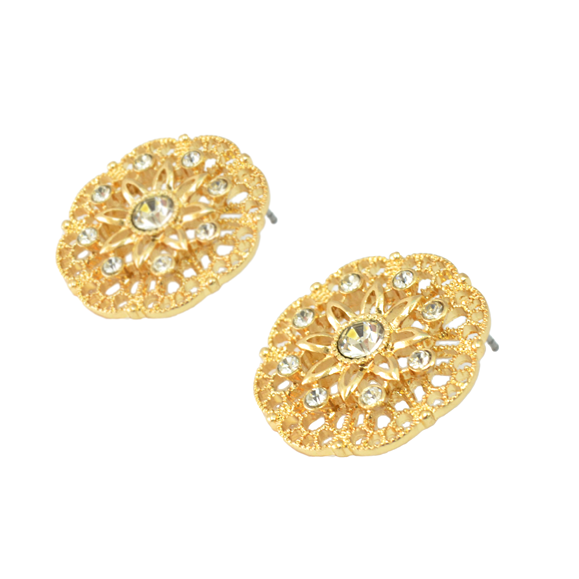 CRYSTAL FLORAL EARRINGS - product image  