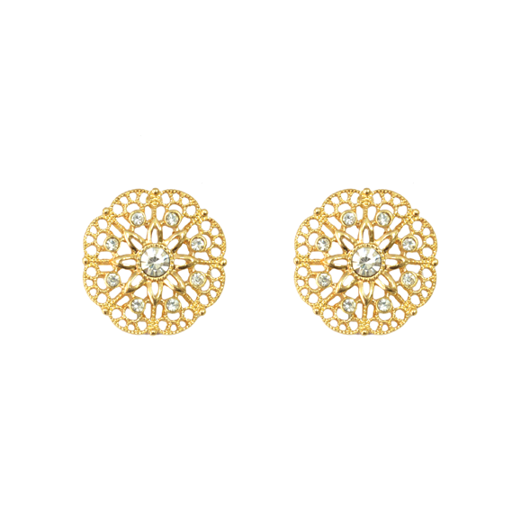 CRYSTAL FLORAL EARRINGS - product image  