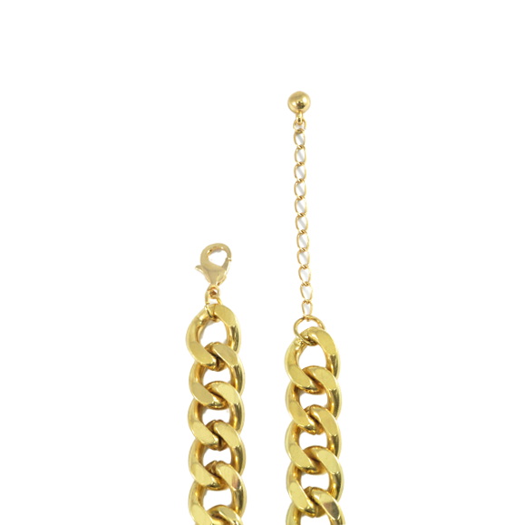 BLACK CHARM CHUNKY CHAIN BRACELET - product image  