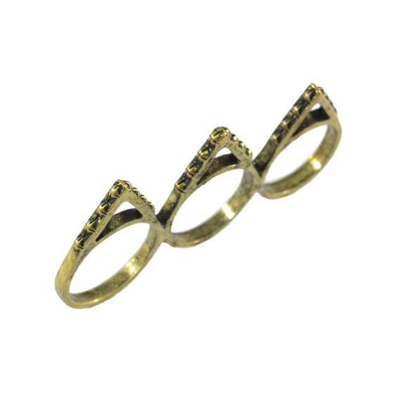 TRIANGLE TRIPLE FINGER RING - product image  