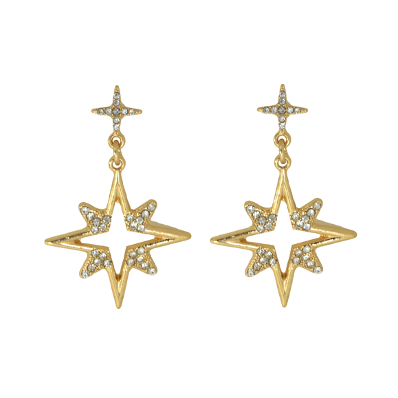 STAR DROP EARRINGS - product image  