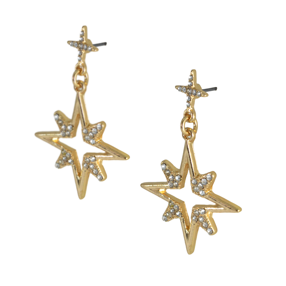 STAR DROP EARRINGS - product image  