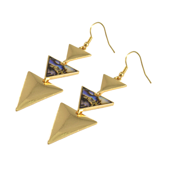 TRIPLE TRIANGLE EARRINGS - product image  