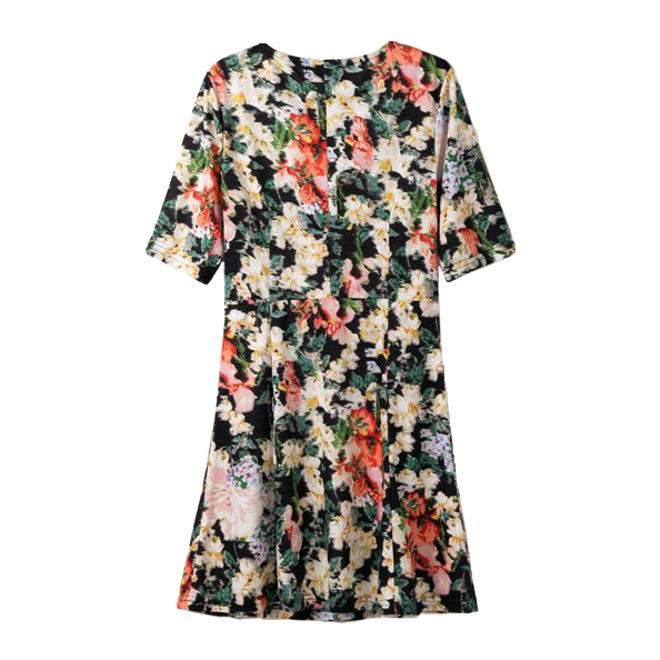 FLORAL MID SLEEVE DRESS - product image  