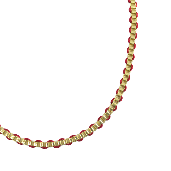 STRING WITH BOX CHAIN NECKLACE - product image  