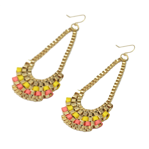 LINK WITH RIBB0N EARRINGS - product image  