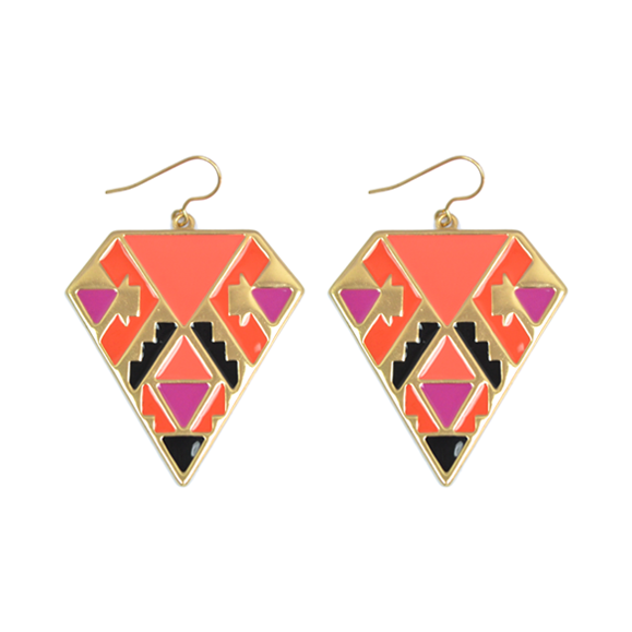 COLOURFUL AZTEC EARRINGS - product image  