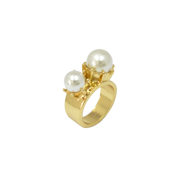 DOUBLE PEARL RING - product image  
