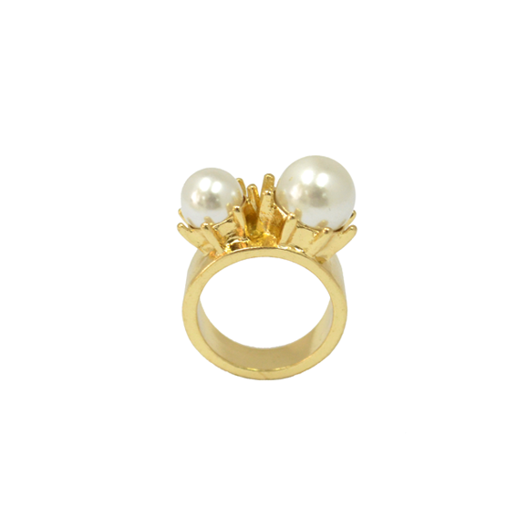 DOUBLE PEARL RING - product image  