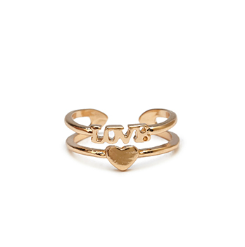 LOVE AND HEART KNUCKLE RING - product image  