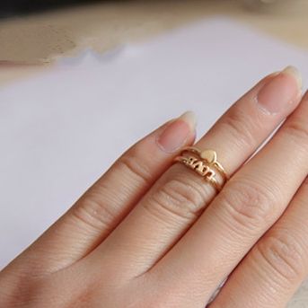 LOVE AND HEART KNUCKLE RING - product image  