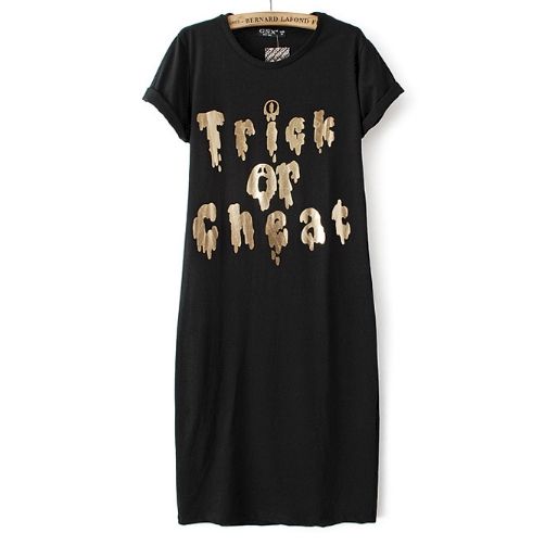 GOLDEN WORDS T-SHIRT DRESS - product image  