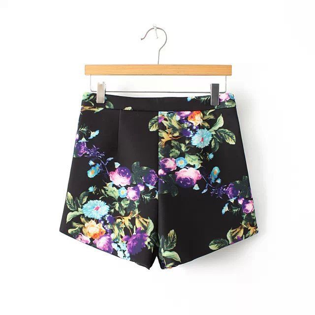 FLORAL HIGH WAIST SHORTS - product image  