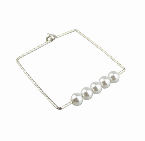 RECTANGLE PEARLS BANGLE - product image  