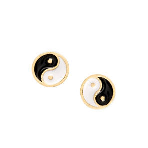 YIN YANG EAR STUDS - product image  