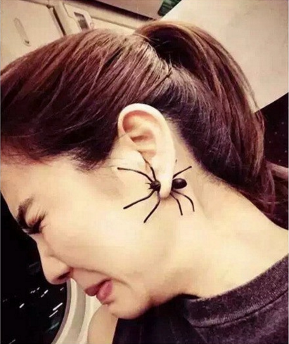3D PUNK INSPIRED SPIDER EARRING - product image  