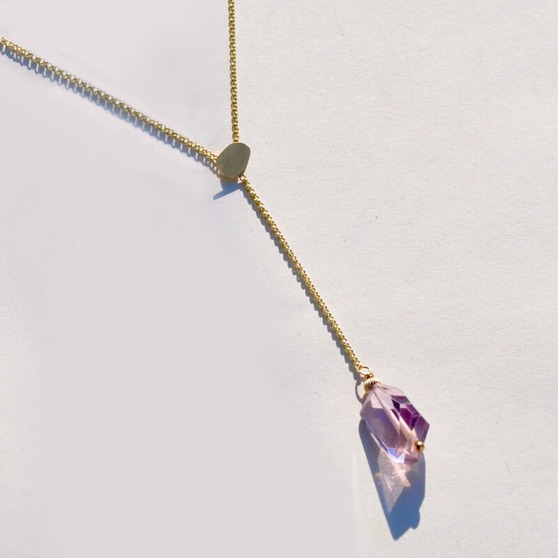 Gold pendant with ametrine drop - product images  of 