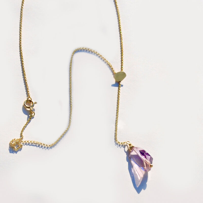 Gold pendant with ametrine drop - product images  of 